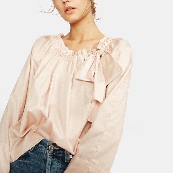 Rebecca Taylor Tops - La Vie Rebecca Taylor Sateen Bow Top